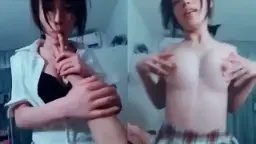 Digoyang Cewek Chindo Abg Sma Cantik, Bikin Makin Tegang Dan Basah.
