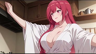 Anak Tiri Pulang Cepet, Lihat Istri Bapak Masak Pake Baju Tipis, Kureha Enomoto Cosplay Hentai Bikin Makin Panas.